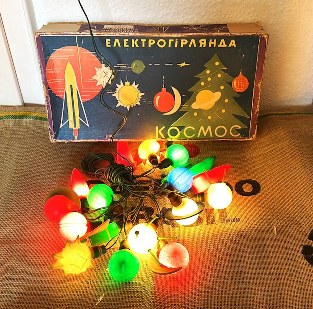 Weihnachtsbaum-Lichtergirlande aus den 1970er-Jahren –...