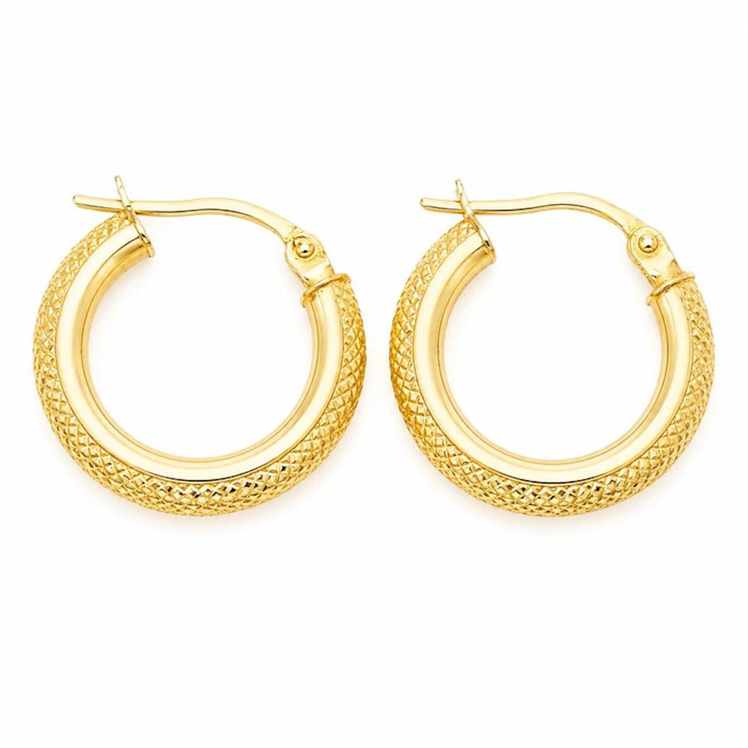 No reserve price - Earrings - 18 kt. Yellow gold - Made in Italy - Handmade