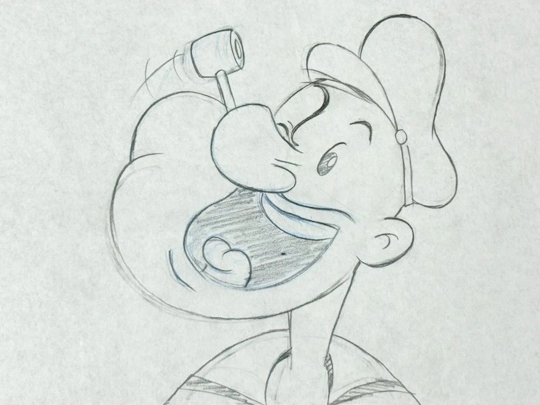King Features - Original animation drawing of Popeye...