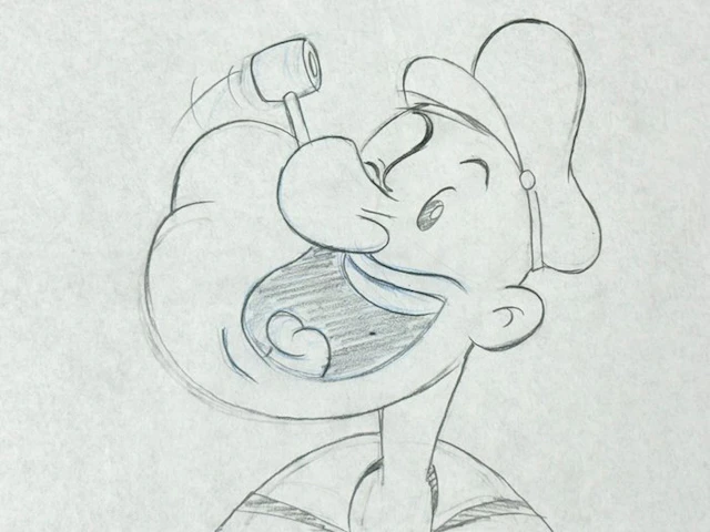 King Features - Original animation drawing of Popeye...