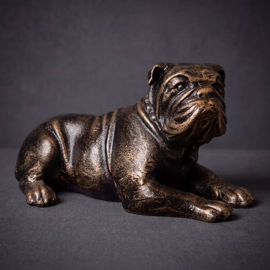 Statue, Liggende Bull Dog 27 cm / 3.1 kg (Zonder...