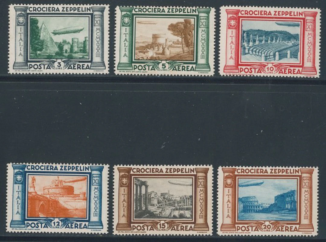 Italy Kingdom - Zeppelin, complete series. Airmail No. 45/50.