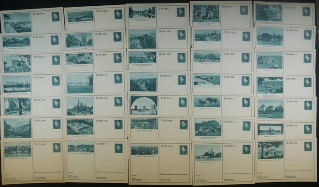 German Empire - 8Pf Ebert complete series of picture...