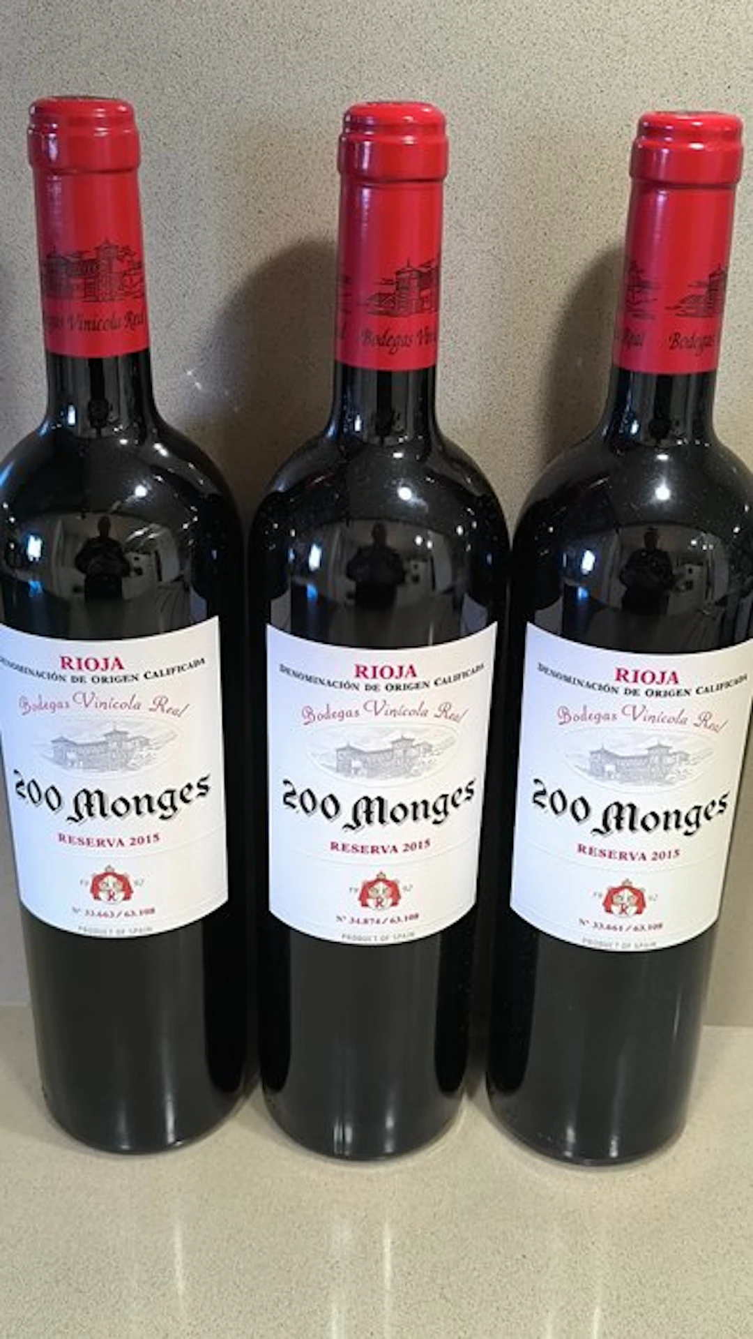 2015 Bodegas Vinícola Real, 200 Monges - Rioja Reserva - 3 Bottles (0.75L)