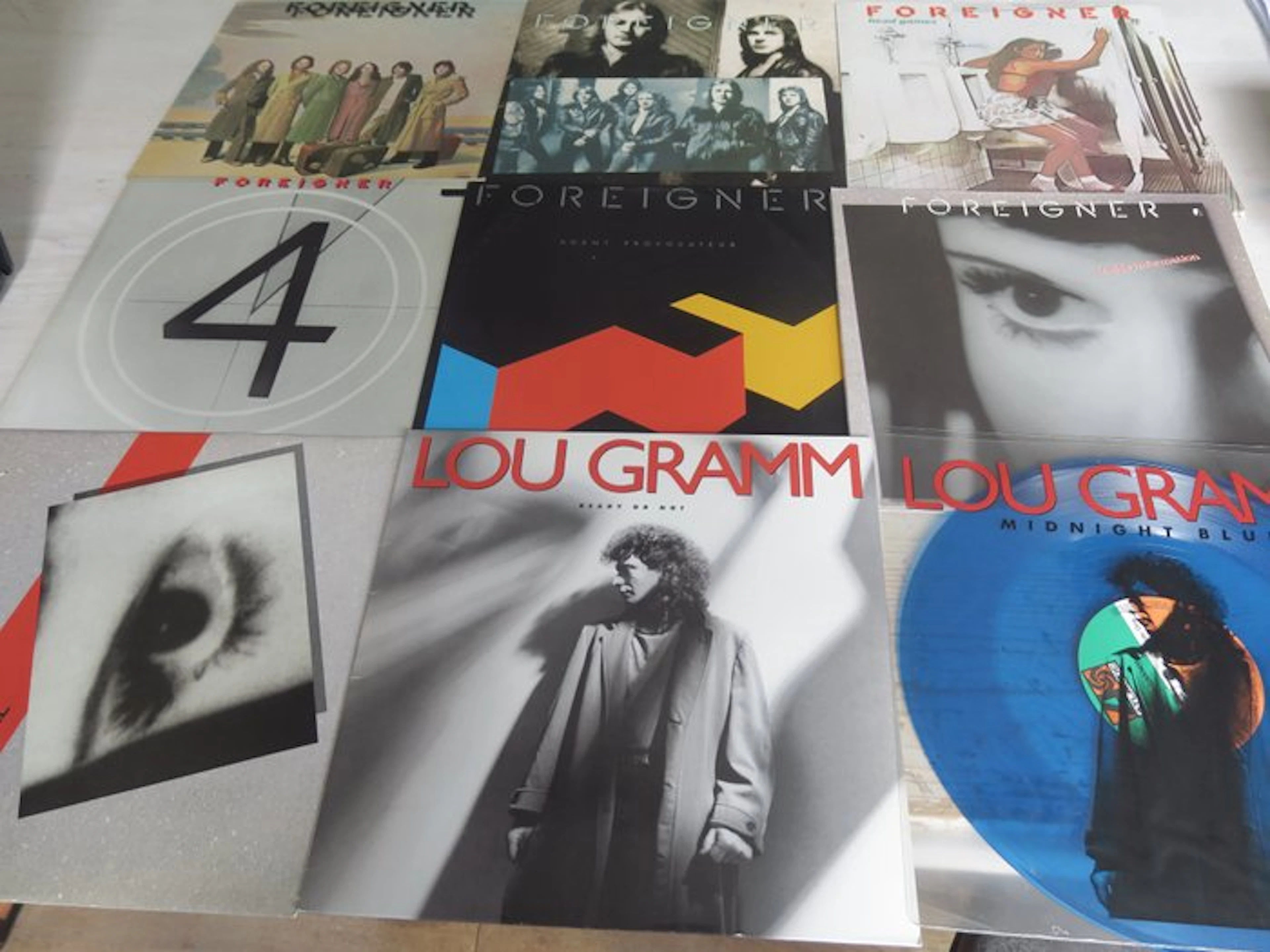 Foreigner - Nice Lot with 9 great Records of Foreigner...