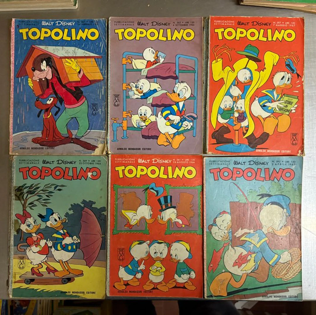 Topolino 501/600 - Lotto di 6 libretti - 6 Comic - First edition - 1966/1967
