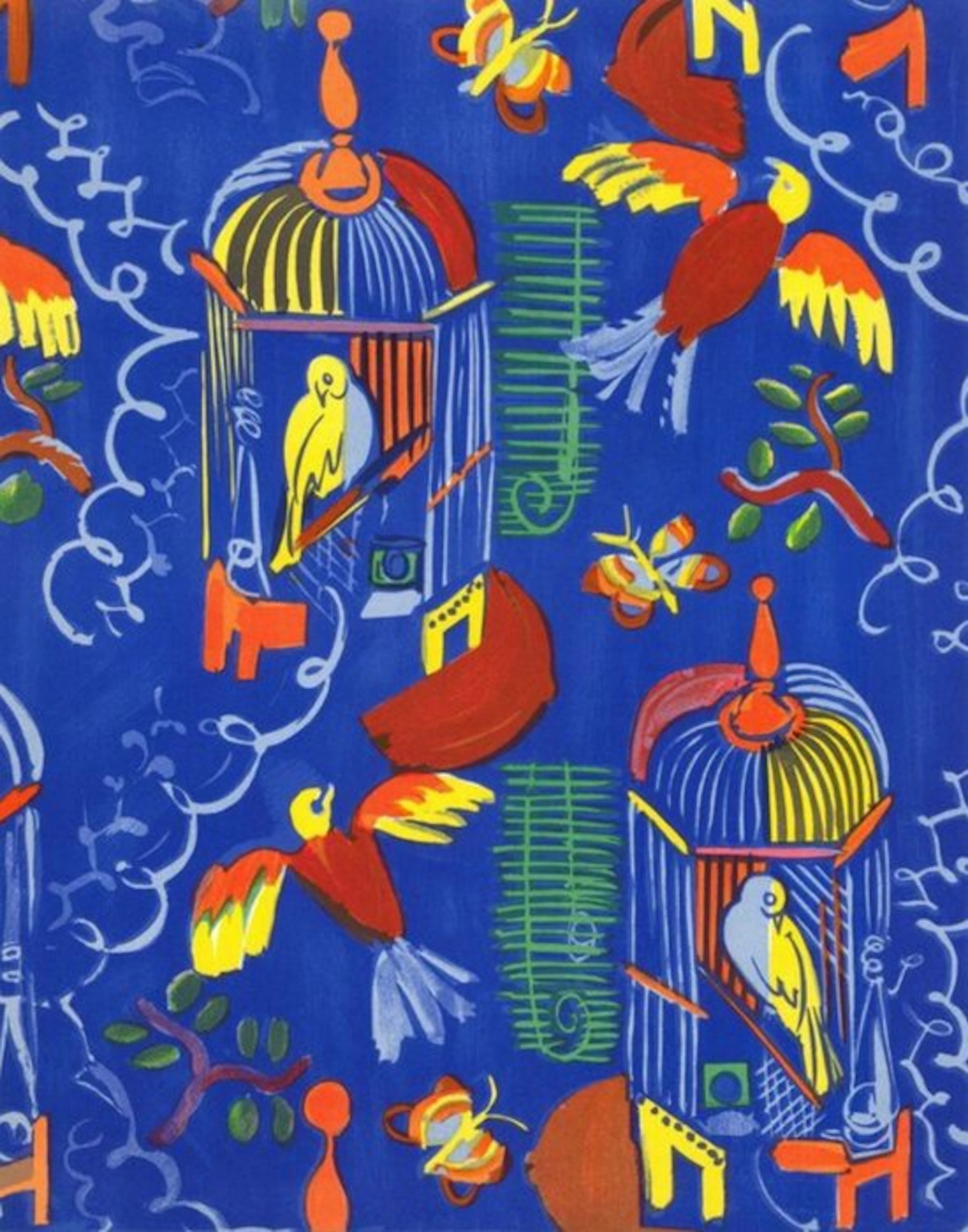 Raoul Dufy (1877-1953), after - Les oiseaux sur fond bleu