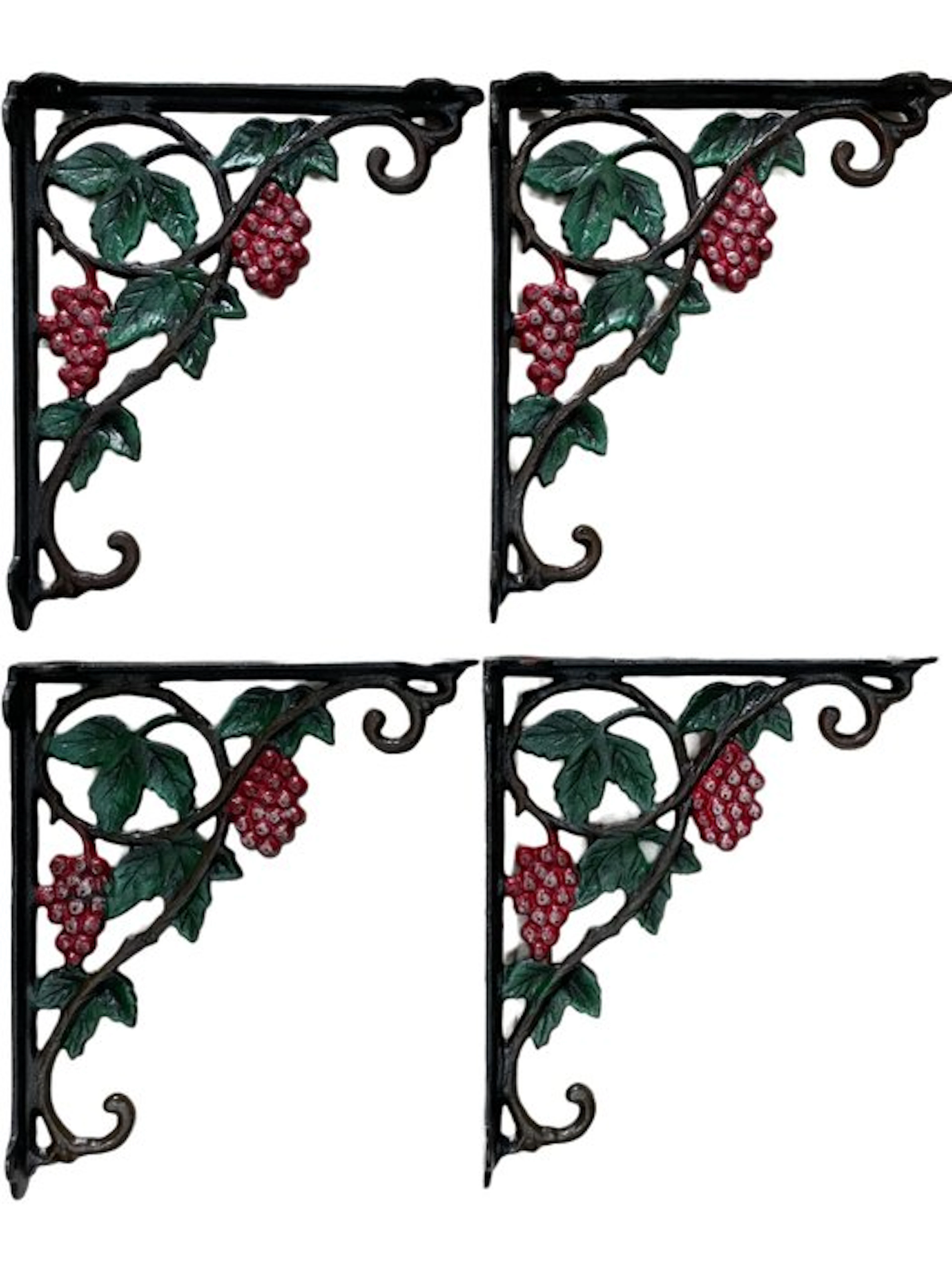 Decorative ornament (4) - Set van 4 gietijzeren...