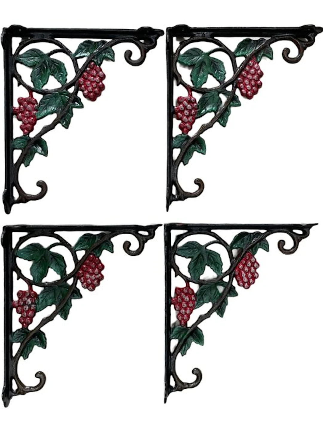 Decorative ornament (4) - Set van 4 gietijzeren...
