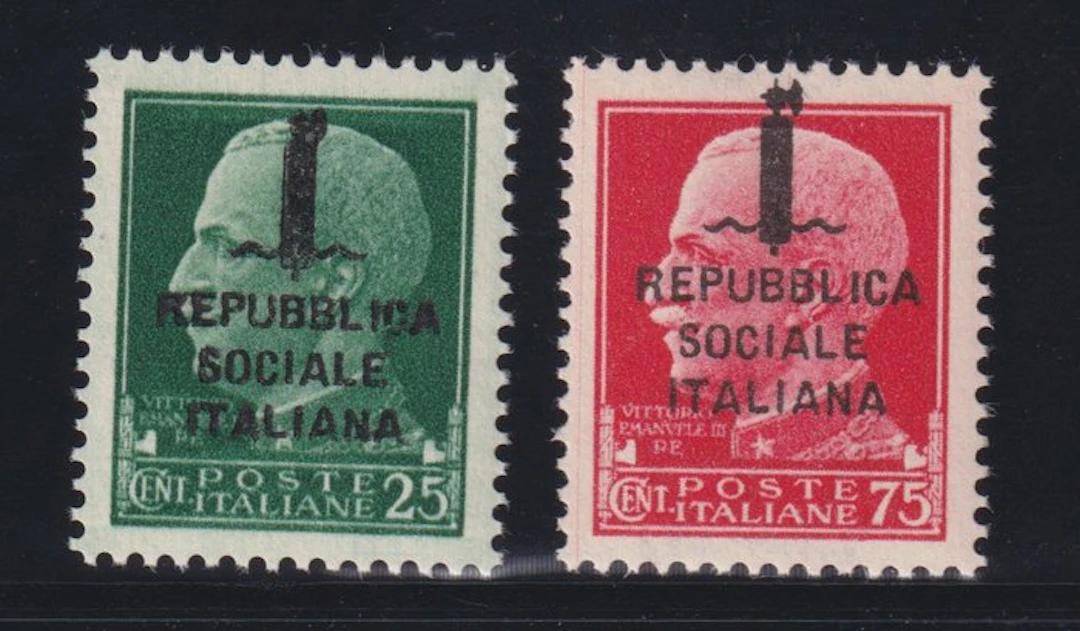 Italy Kingdom 1944 - RSI – 2 values with overprint