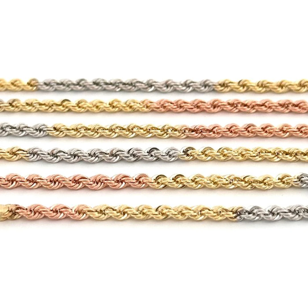 Necklace - 18 kt. Yellow gold, White gold, Rose gold - Made in Italy