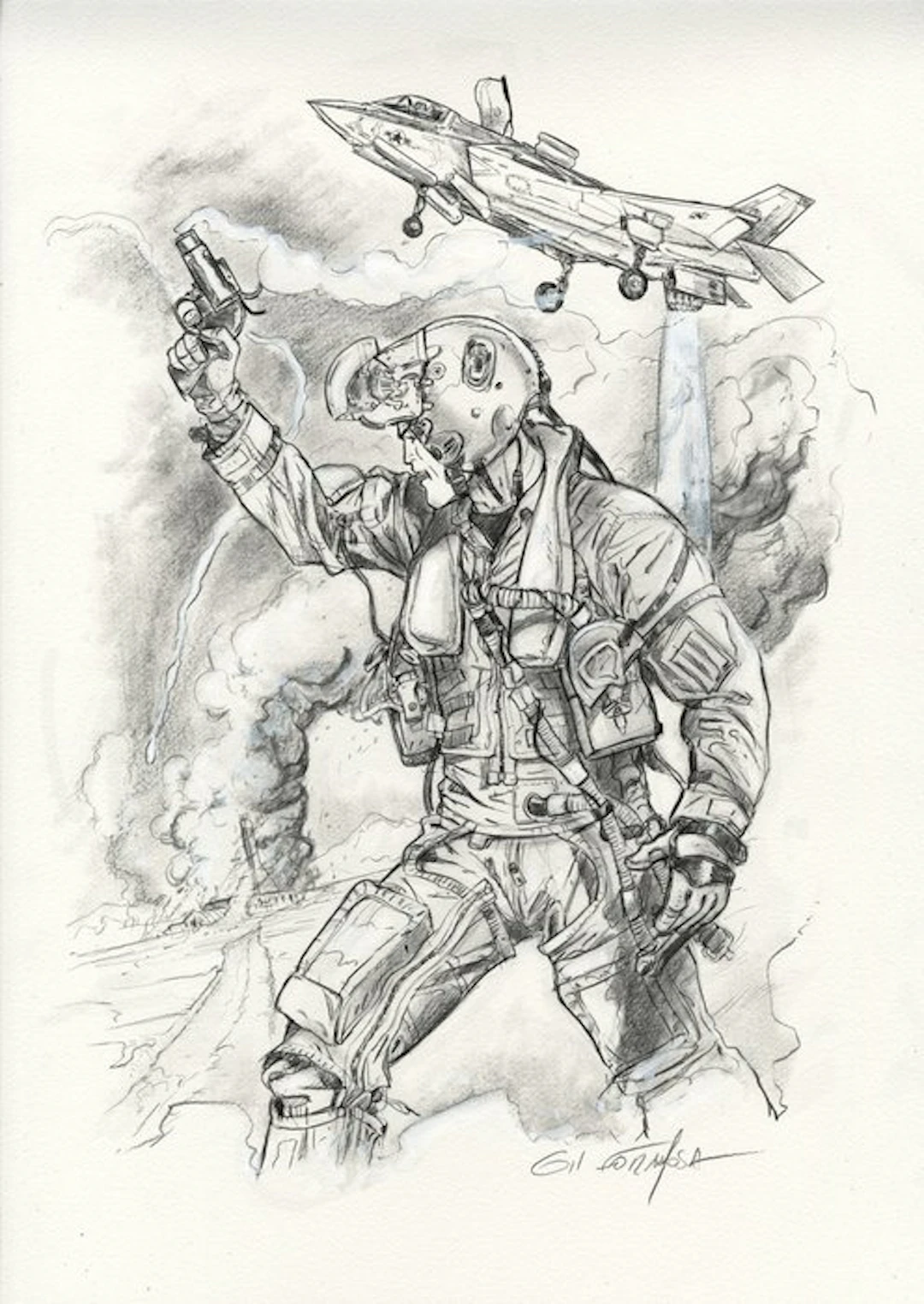Formosa, Gil - 1 Original preliminary drawing - Buck...