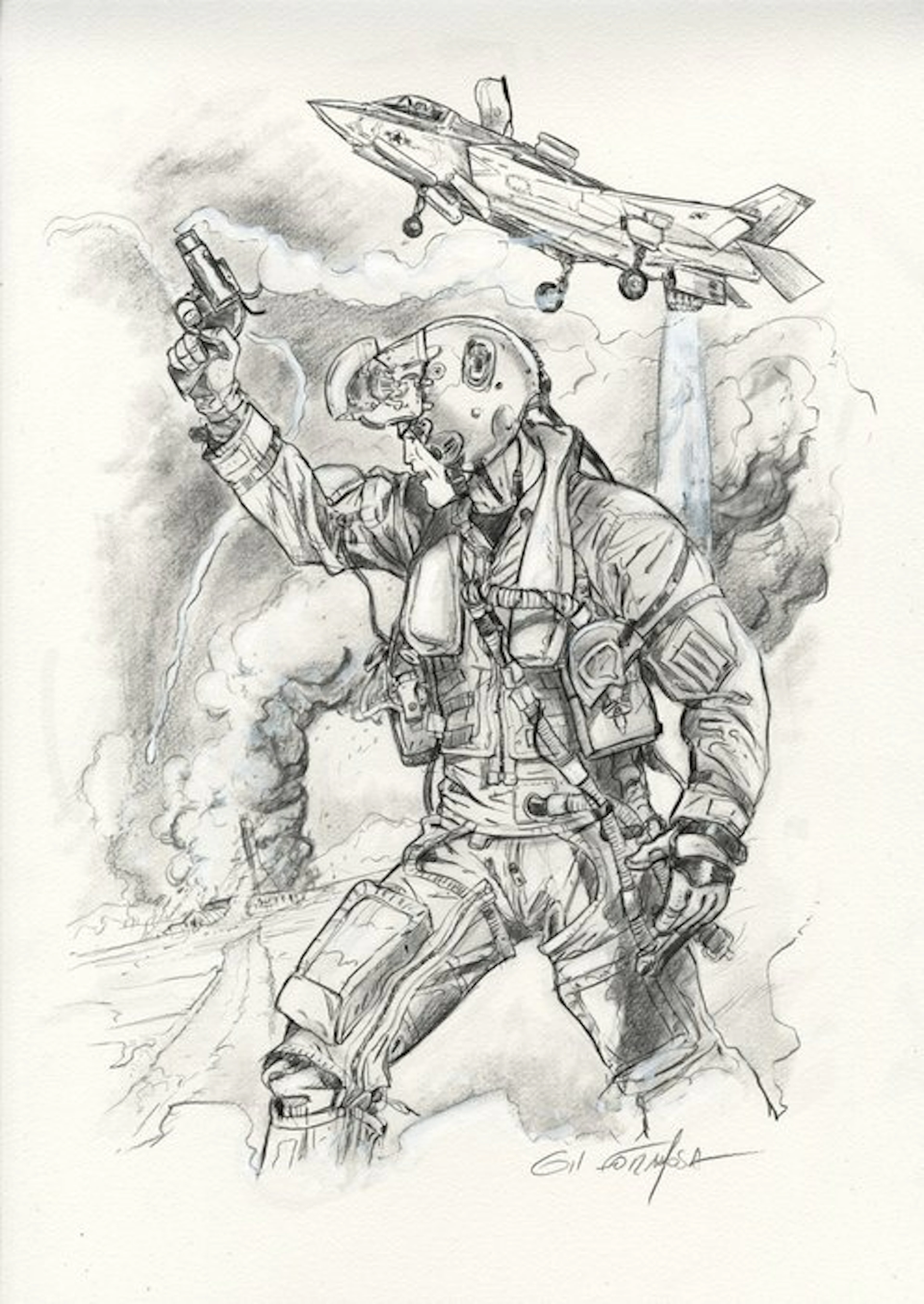 Formosa, Gil - 1 Original preliminary drawing - Buck...