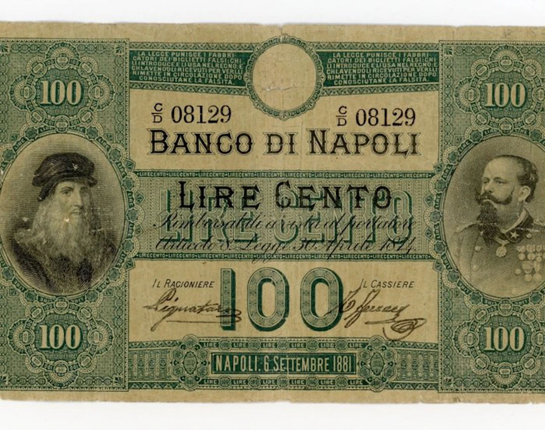 Italy. - 100 Lire 06/09/1881 Banco di Napoli - Gigante BN 8A; Pick S383