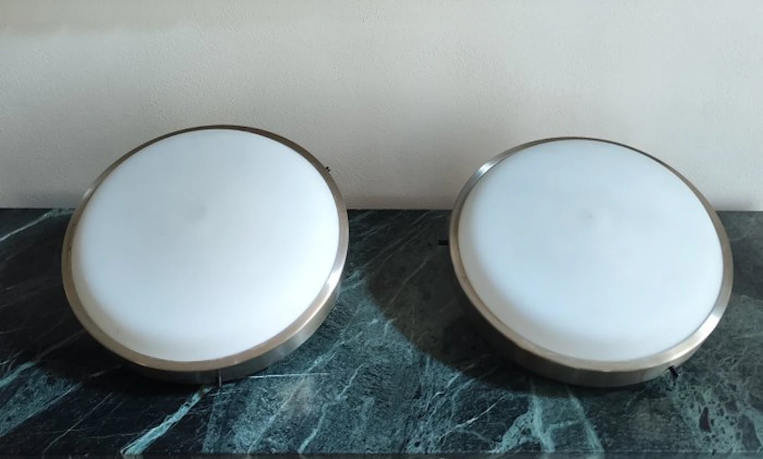 lumi milano - Oscar Torlasco - Lamp (2) - Nickel plated brass - Ceiling lights