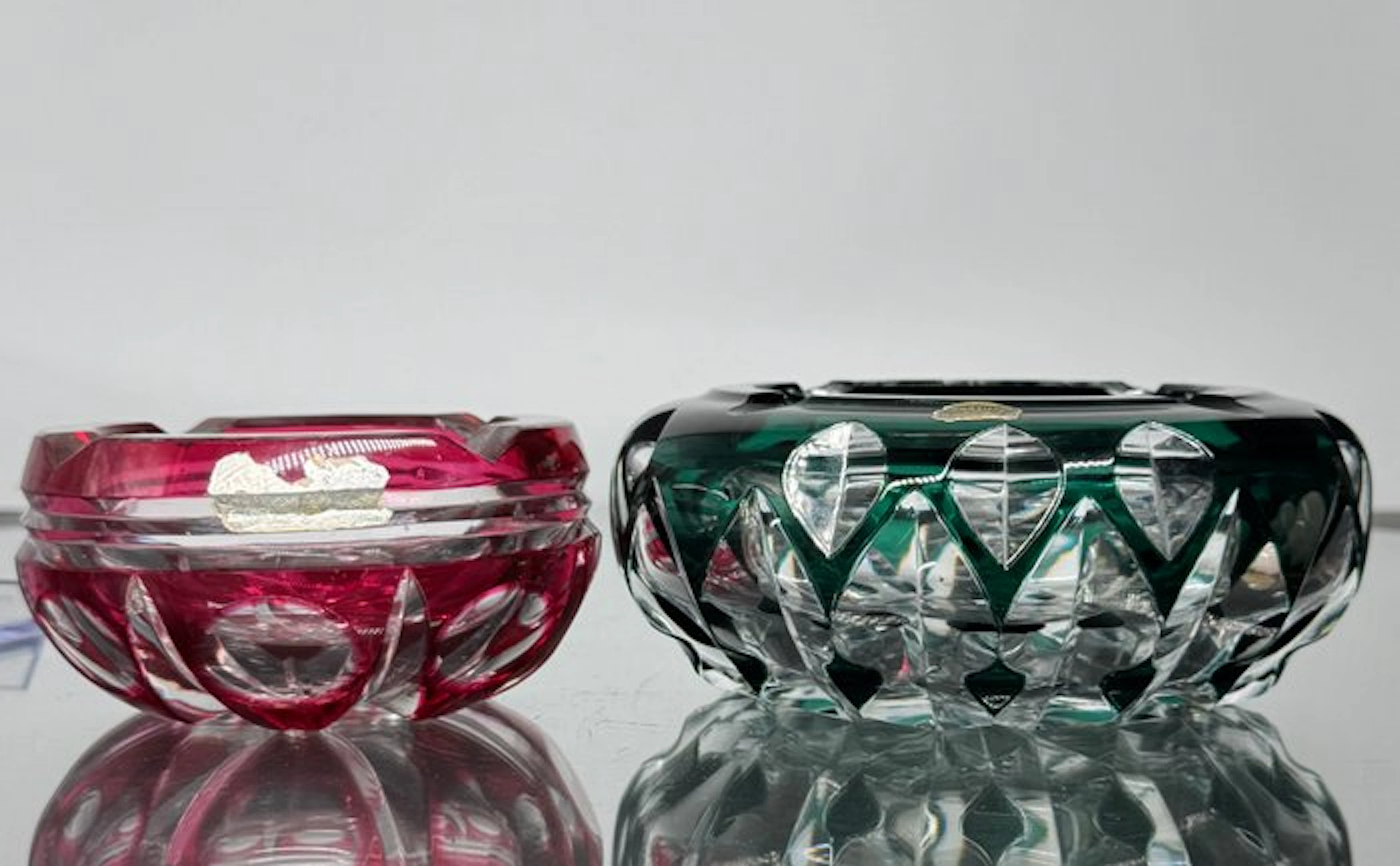 Val Saint Lambert - Ashtray (2) - Crystal - VSL ashtrays