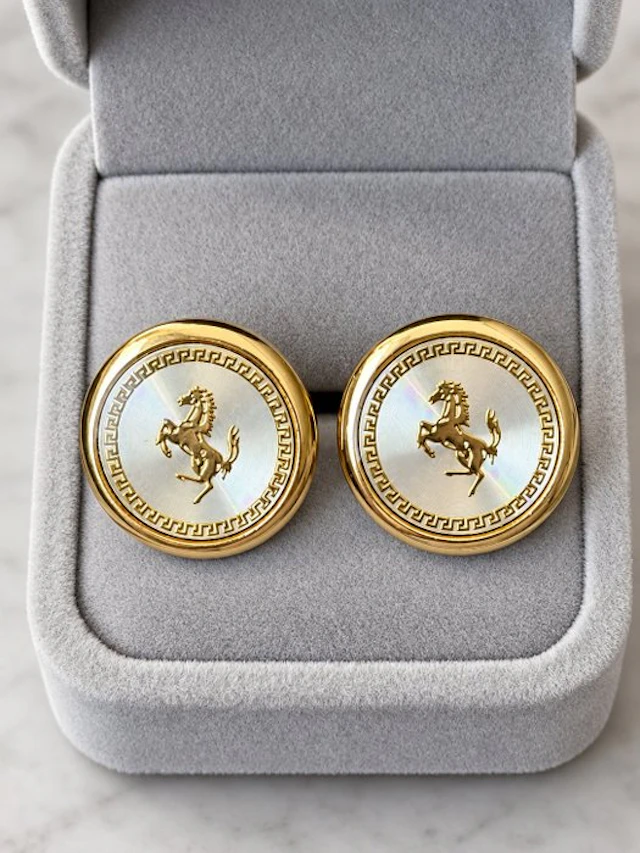 Laminated Gold (18k) - Cufflinks - FERRARI