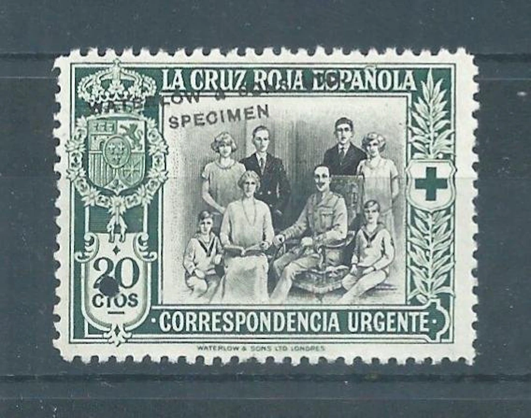 Spain 1927 - Red Cross - color error - 348cc