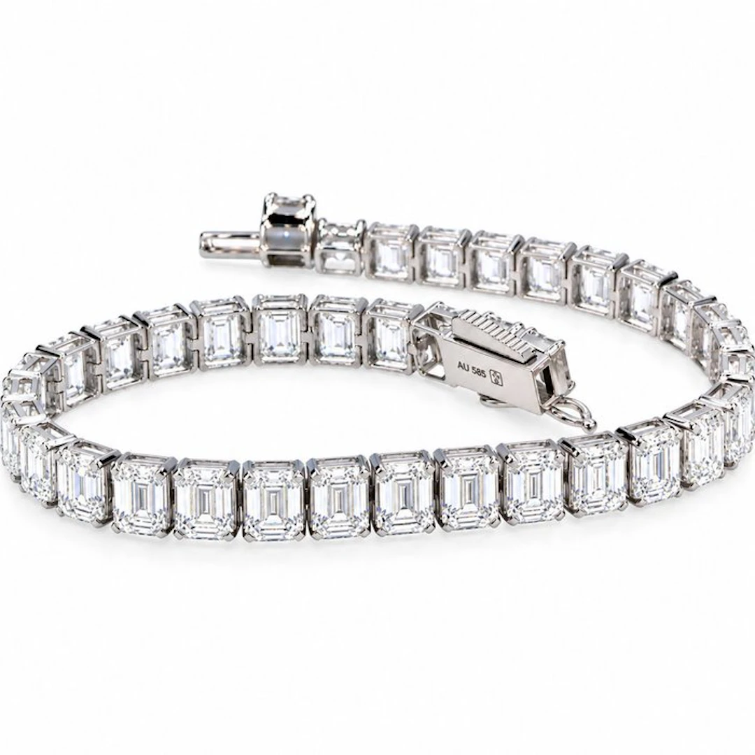 Bracelet - 14 kt. White gold - 20.06ct. tw. Diamond (Lab-grown)