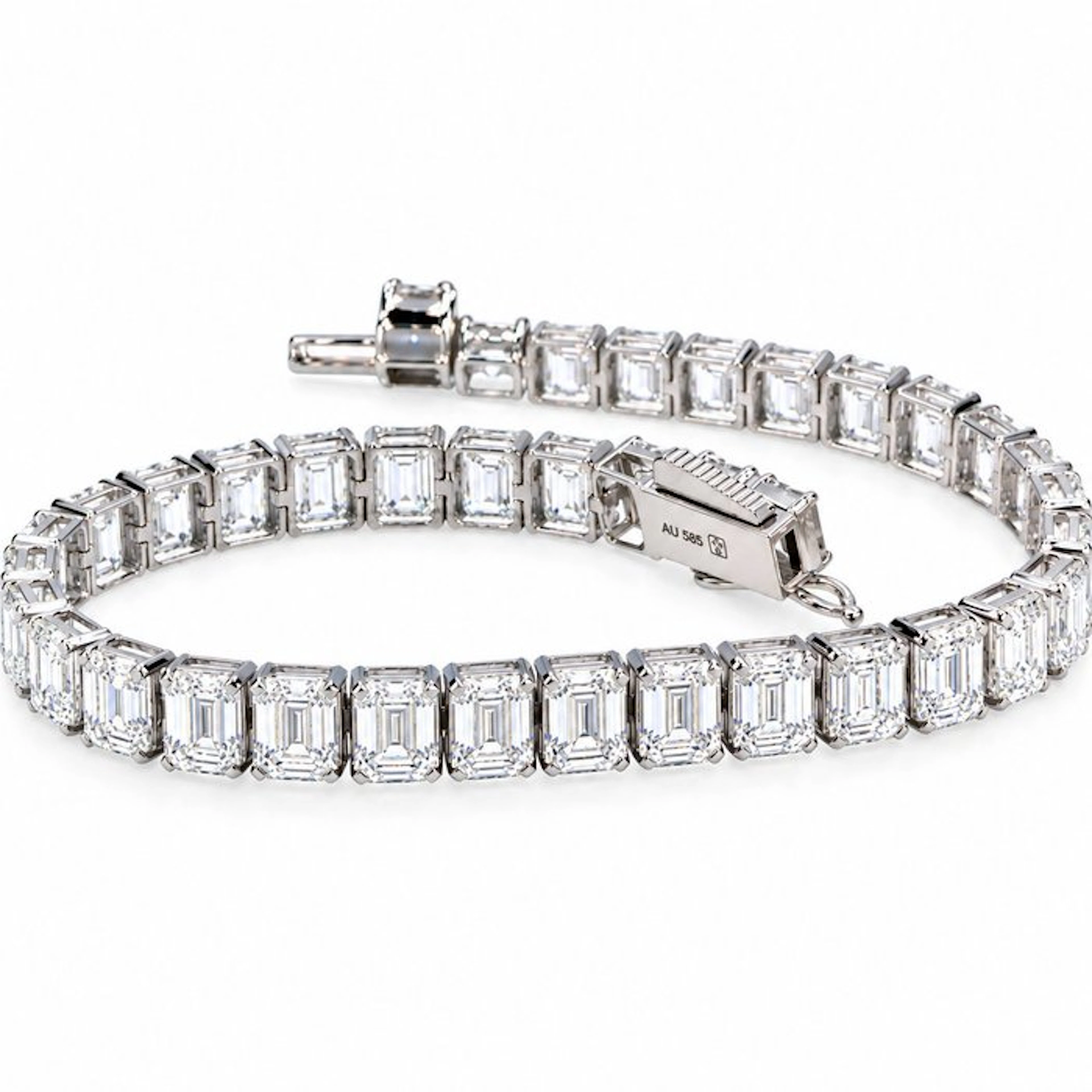 Bracelet - 14 kt. White gold - 20.06ct. tw. Diamond (Lab-grown)