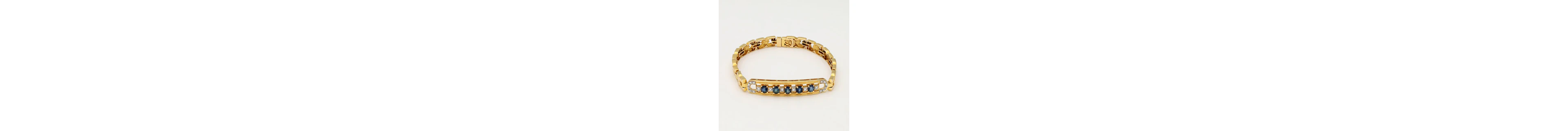 Bracelet - 14 kt. Yellow gold Sapphire - Diamond