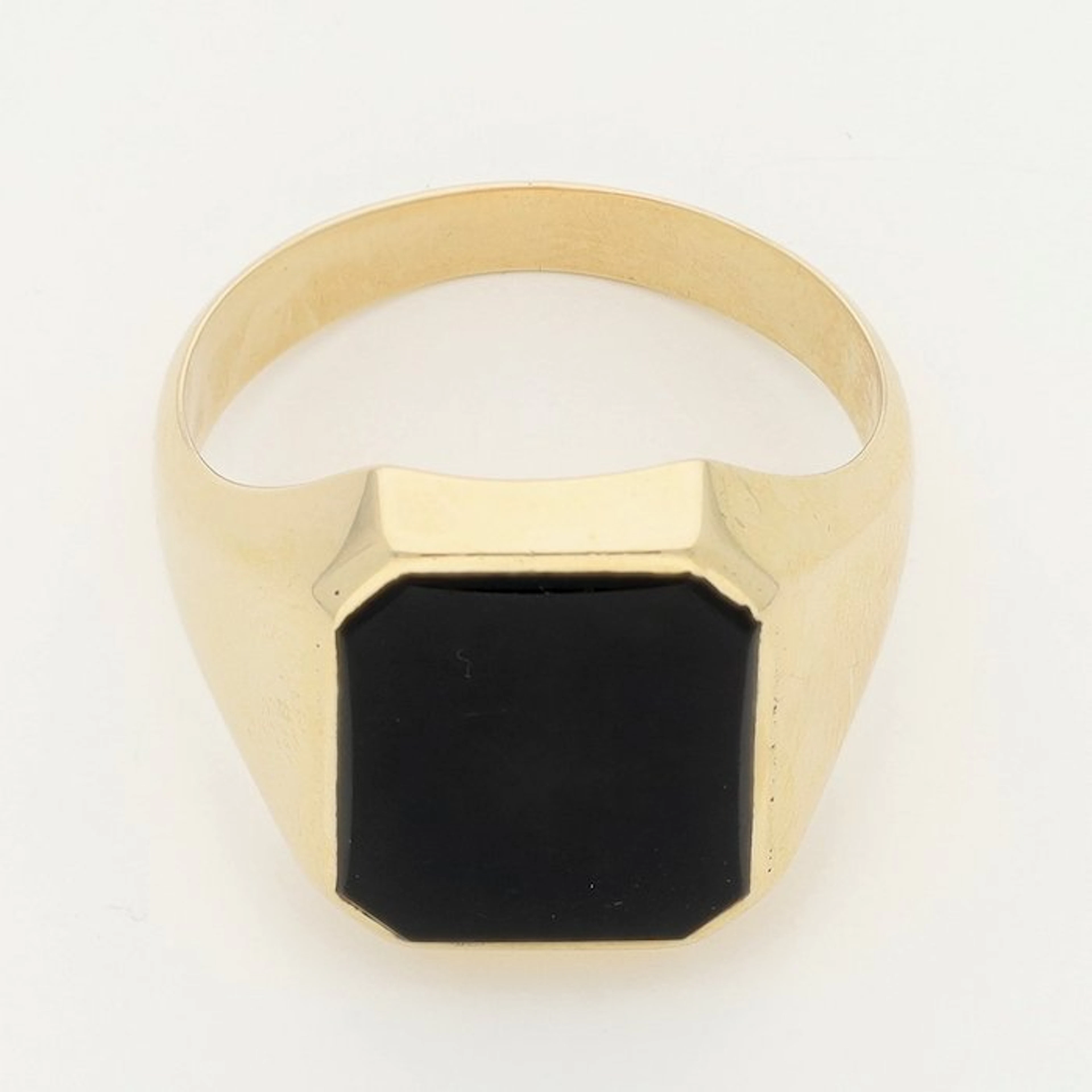 Ring - 14 kt. Yellow gold - Onyx
