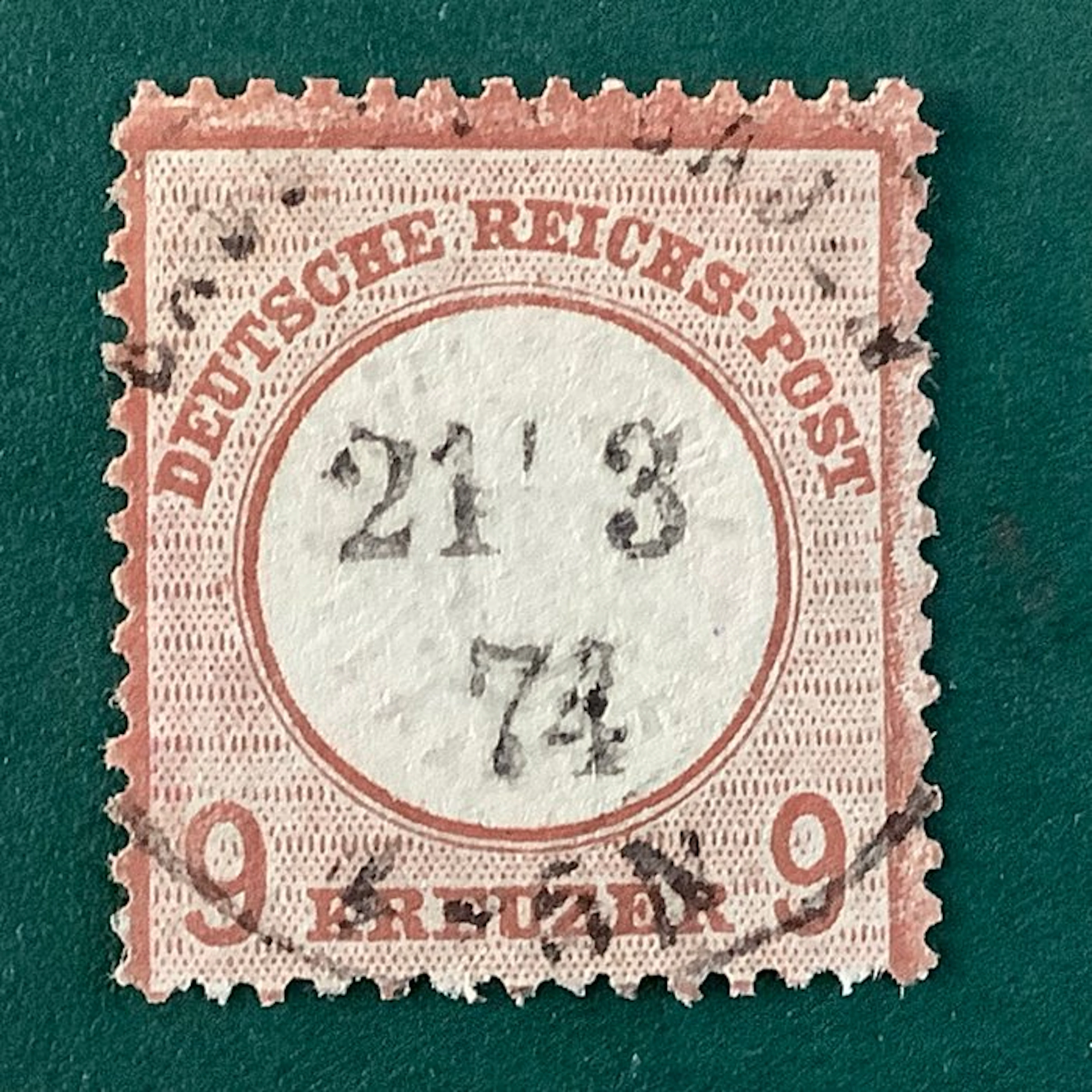 German Empire 1872 - 9 Kruzer small Brutschield with central stamp
