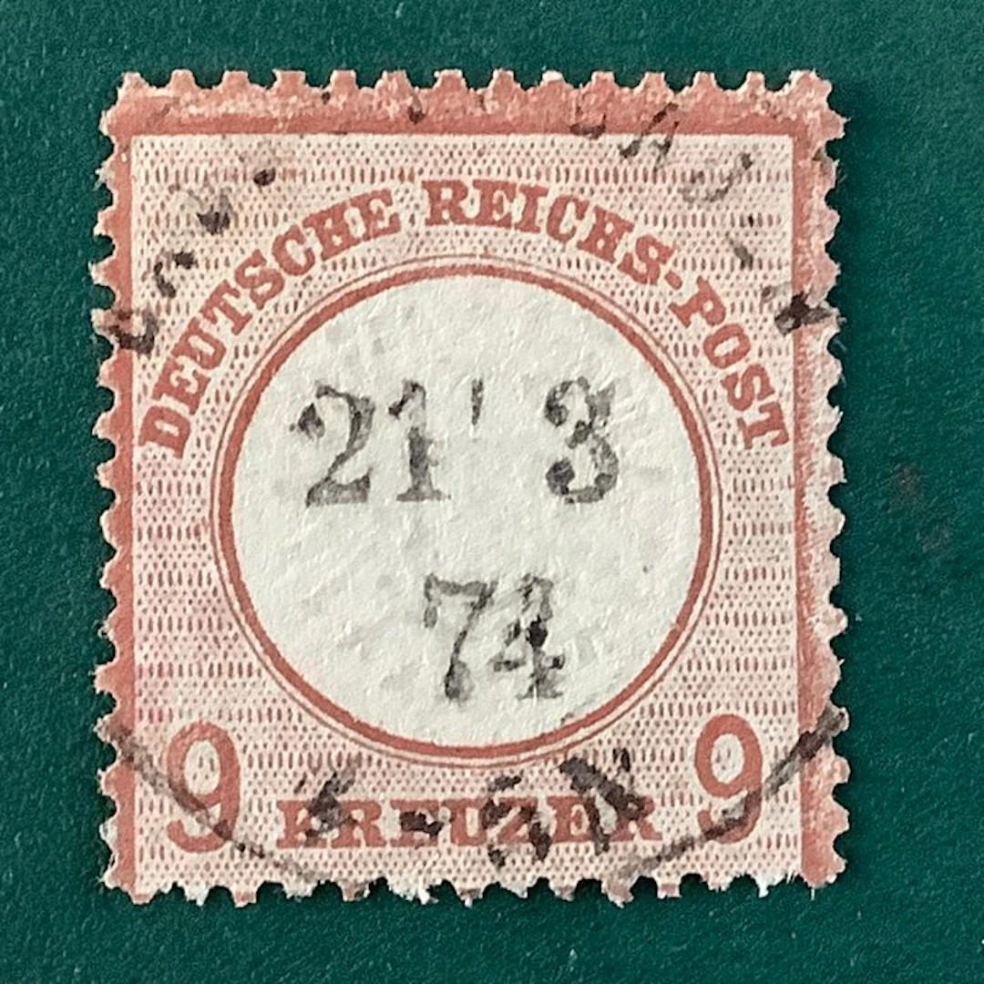 German Empire 1872 - 9 Kruzer small Brutschield with central stamp