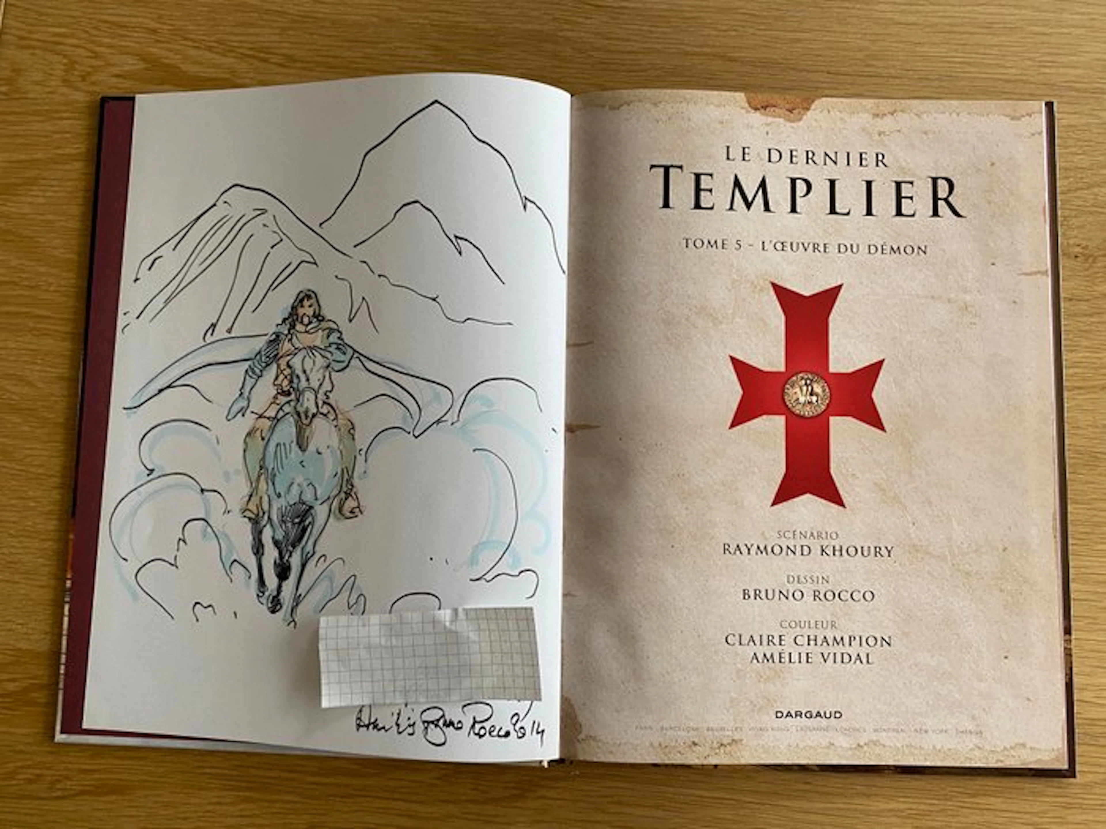 Le Dernier Templier T5 + dédicace - C - 1 Album - First edition - 2014