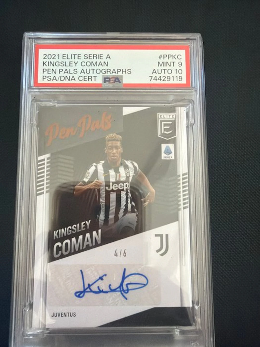 2021/22 Panini Elite Kingsley Coman Autographed card