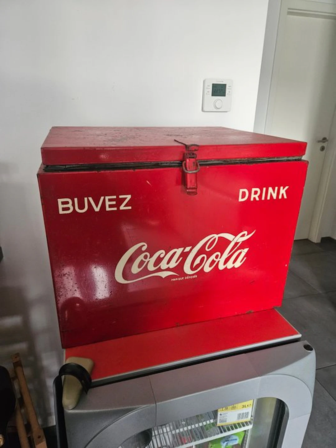 Vintage Coca-Cola cooler - Advertising sign - Steel