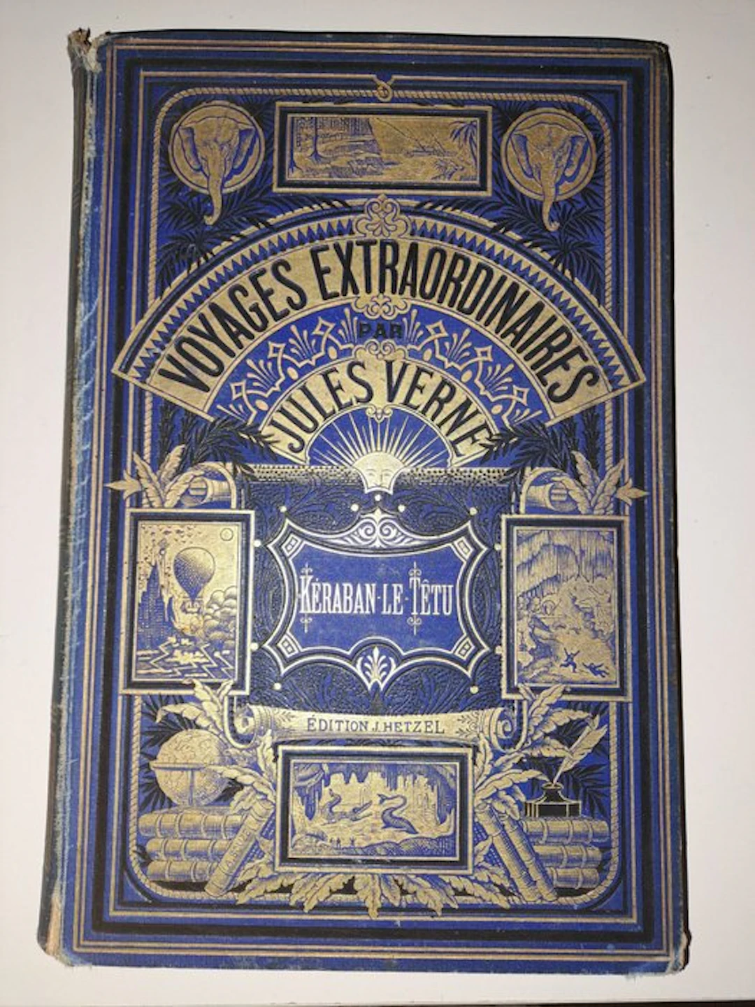 Jules Verne - Kéraban-le-Têtu [cartonnage bleu aux deux éléphants] - 1884-1884