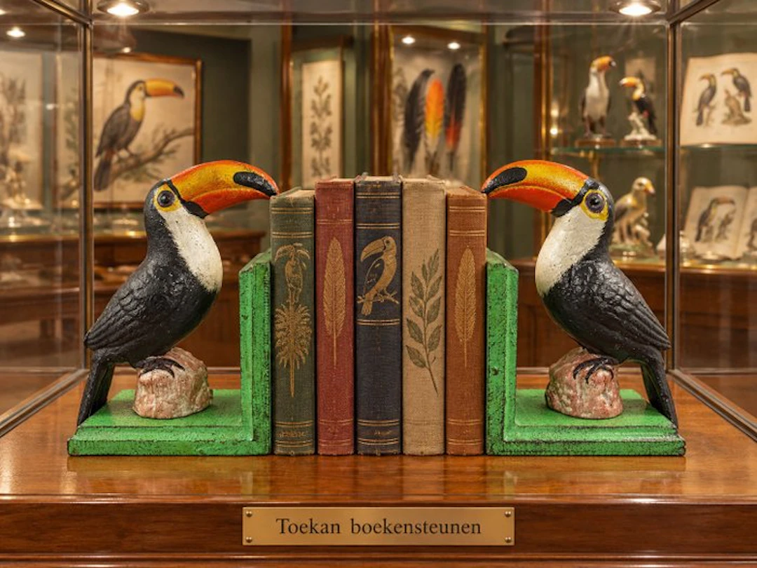 Bookends (2) - ***TOUCAN***18cm-Antique 1920 - Cast iron
