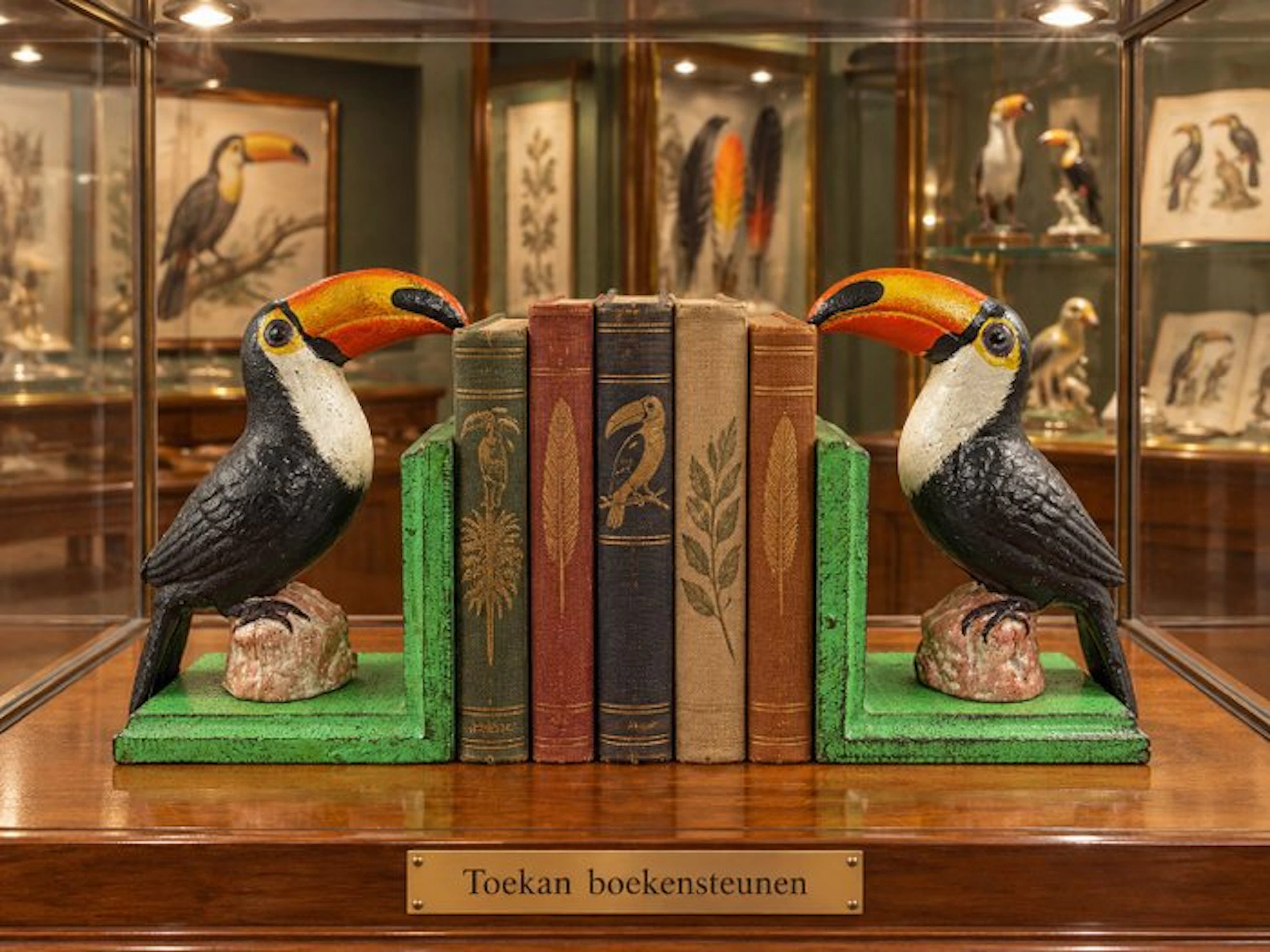 Bookends (2) - ***TOUCAN***18cm-Antique 1920 - Cast iron