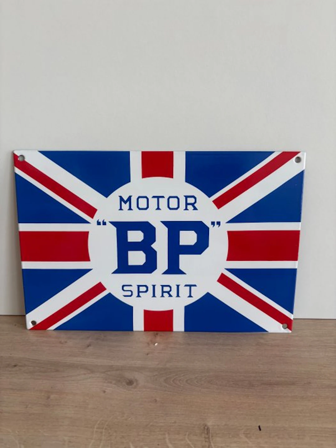 Magnificent enameled plaque - BP Motor Spirit - Enamel plate - Steel