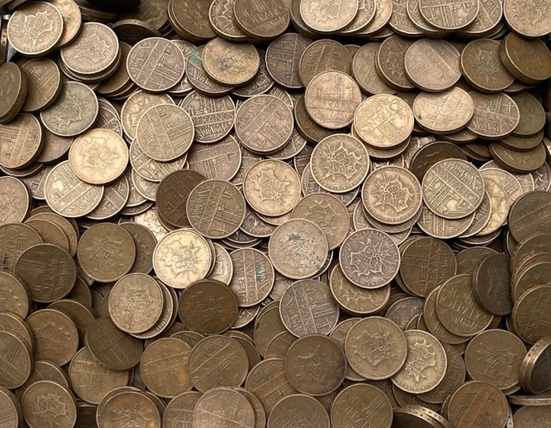 France. 10 Francs Mathieu 1974-1987, Lot de 1,5 Kg (No reserve price)