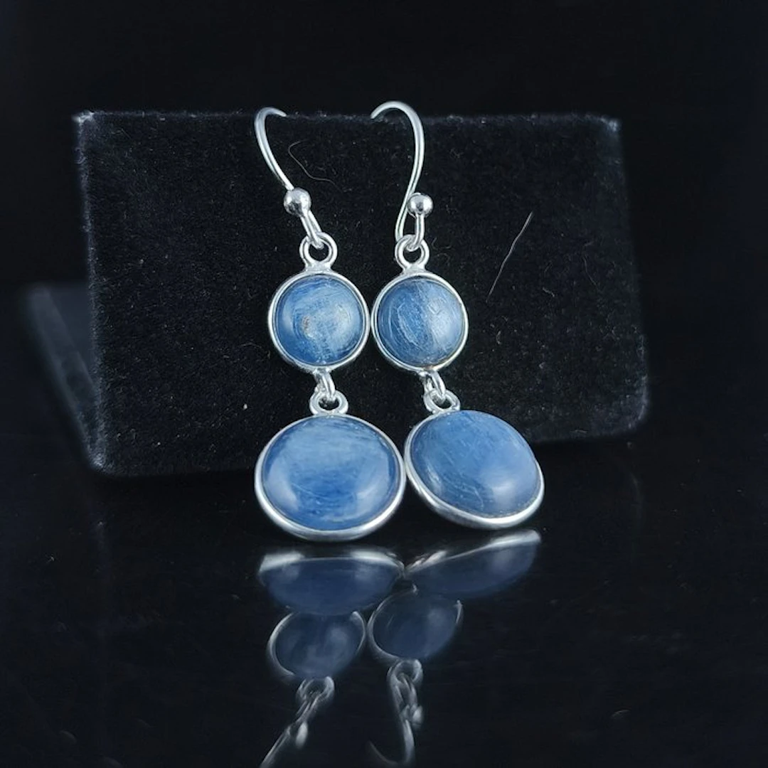 Kyanite - Silver - Earrings