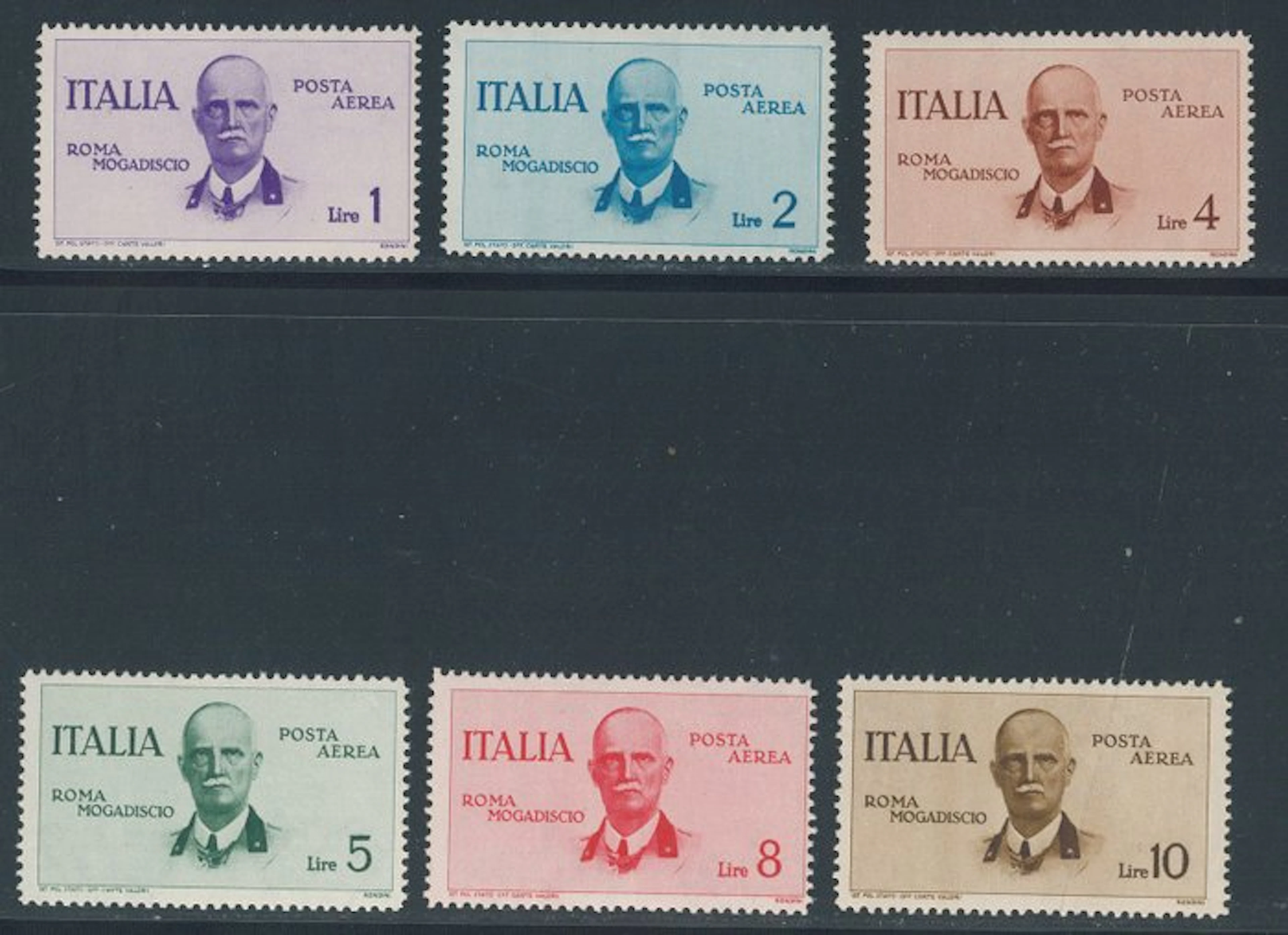 Italy Kingdom - Rome - Mogadiscio, complete series P.A. No. 83/88.