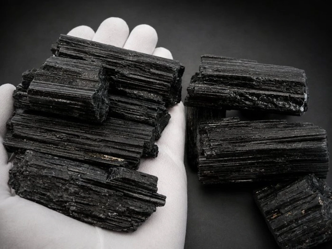 ***NO RESERVE*** Natural Black Tourmaline Crystals from...