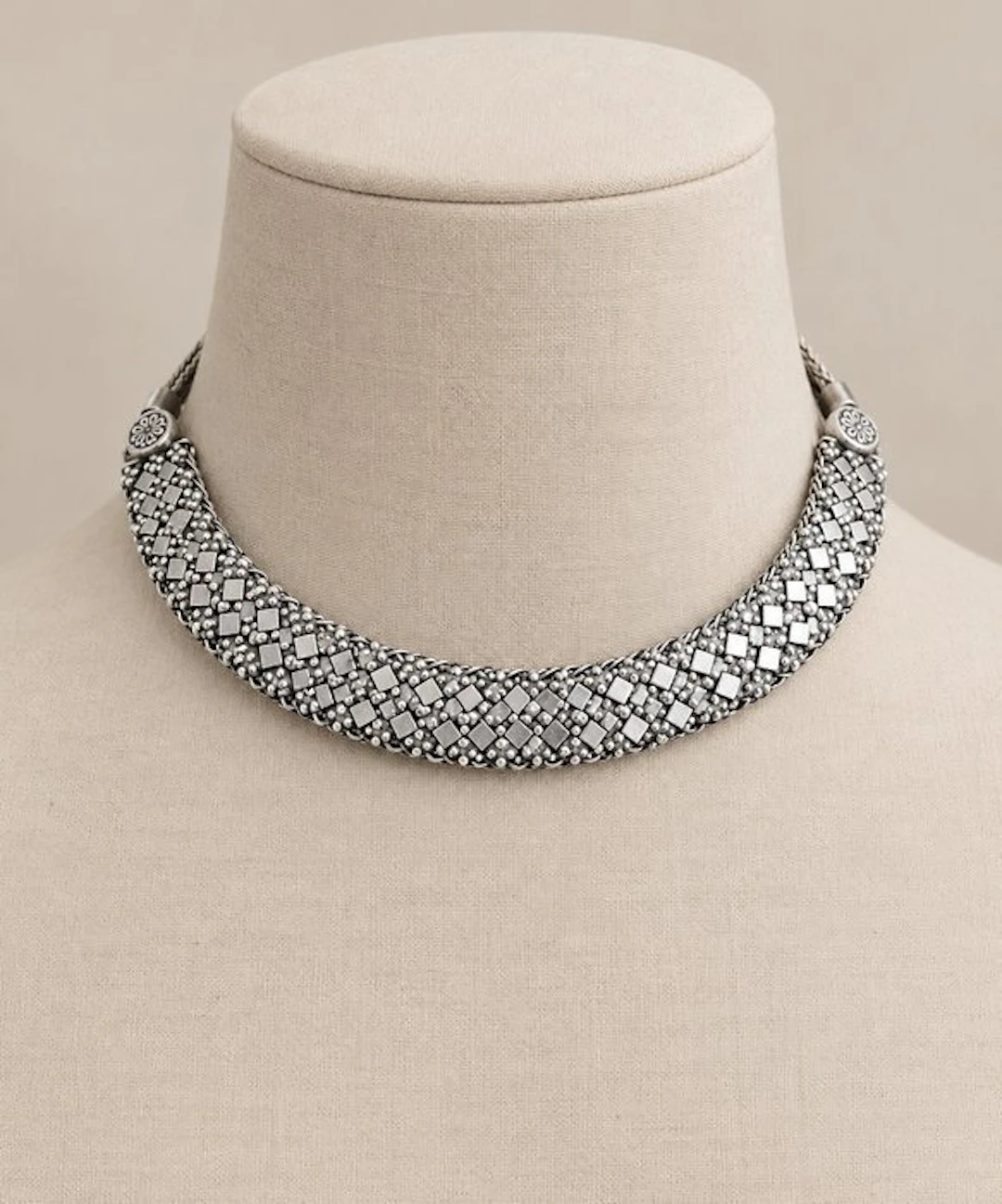 Silver - Collar necklace - Vintage Indian