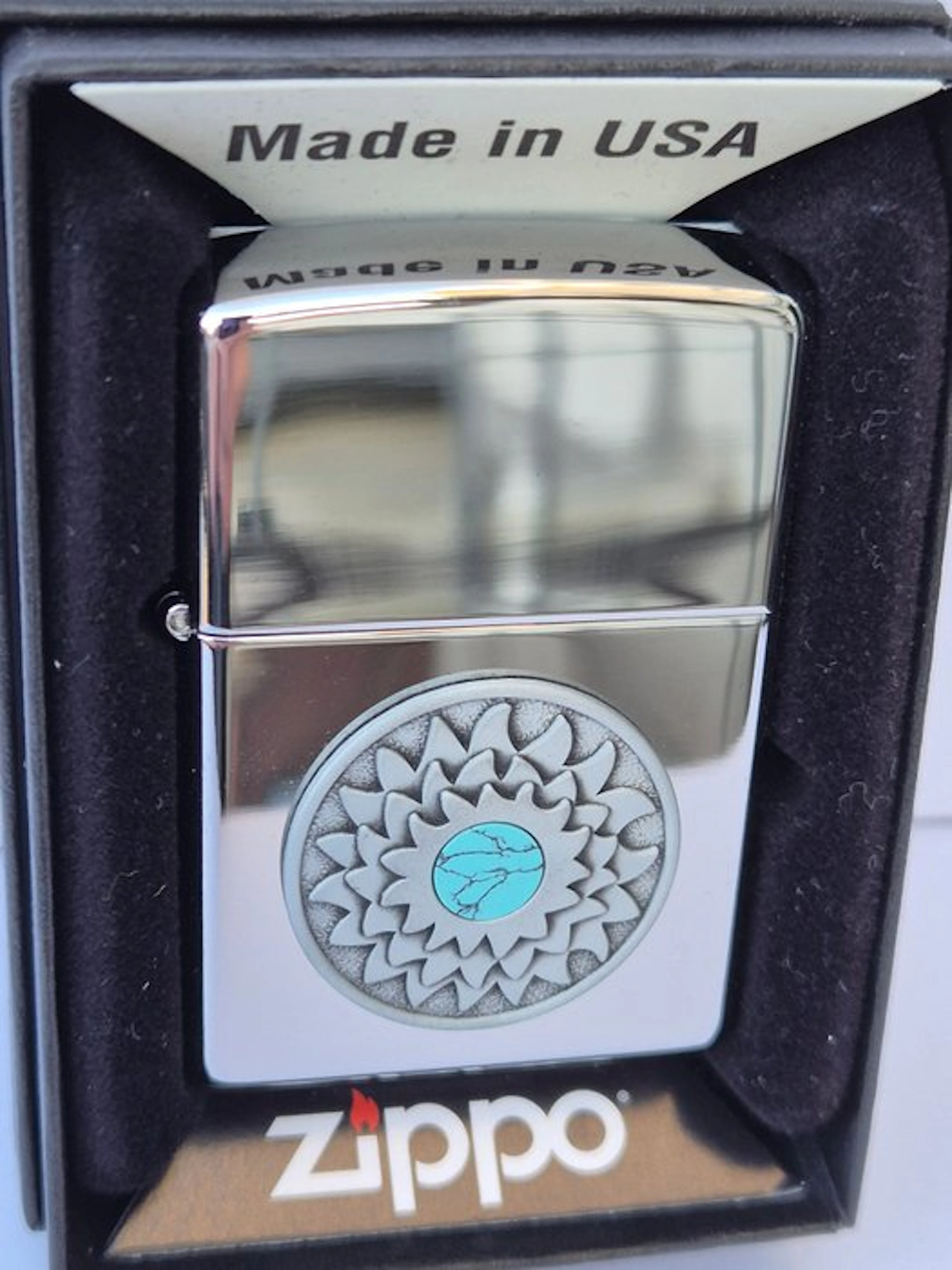 Zippo - Blooming Turquoise Sun Fire Emblem - Super...