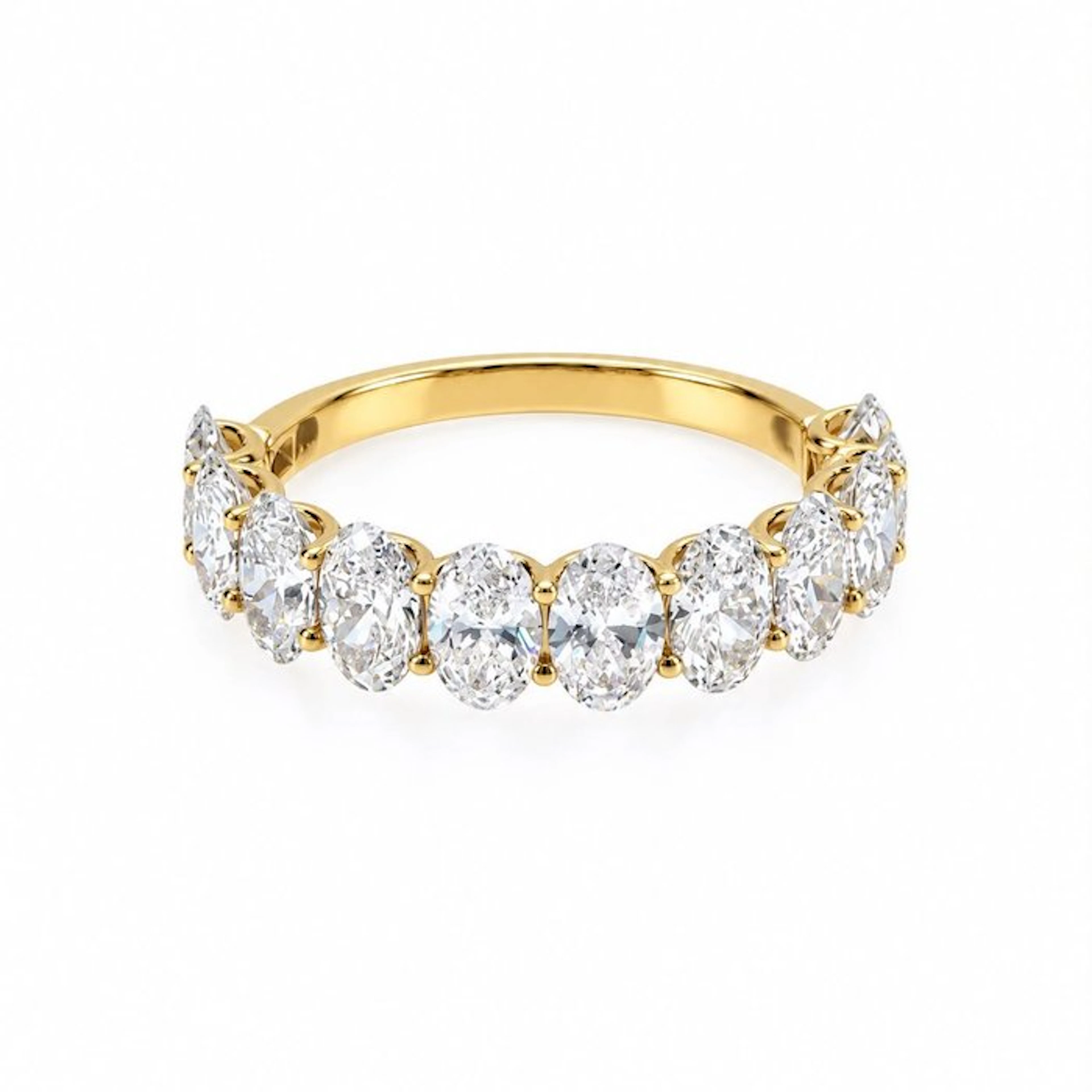 No reserve price - Ring - 14 kt. Yellow gold - 3.03ct. tw. Diamond (Lab-grown)
