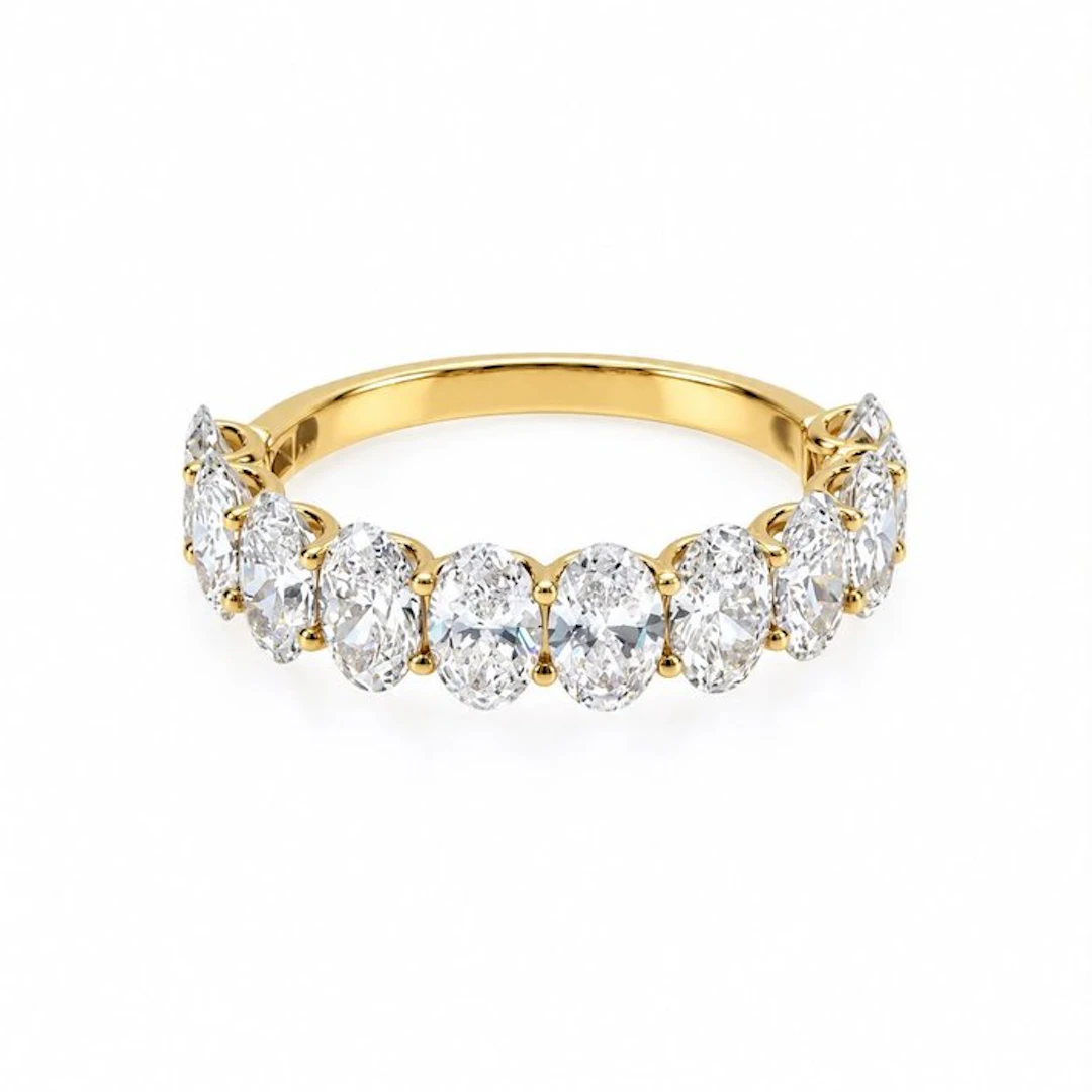 No reserve price - Ring - 14 kt. Yellow gold - 3.03ct. tw. Diamond (Lab-grown)
