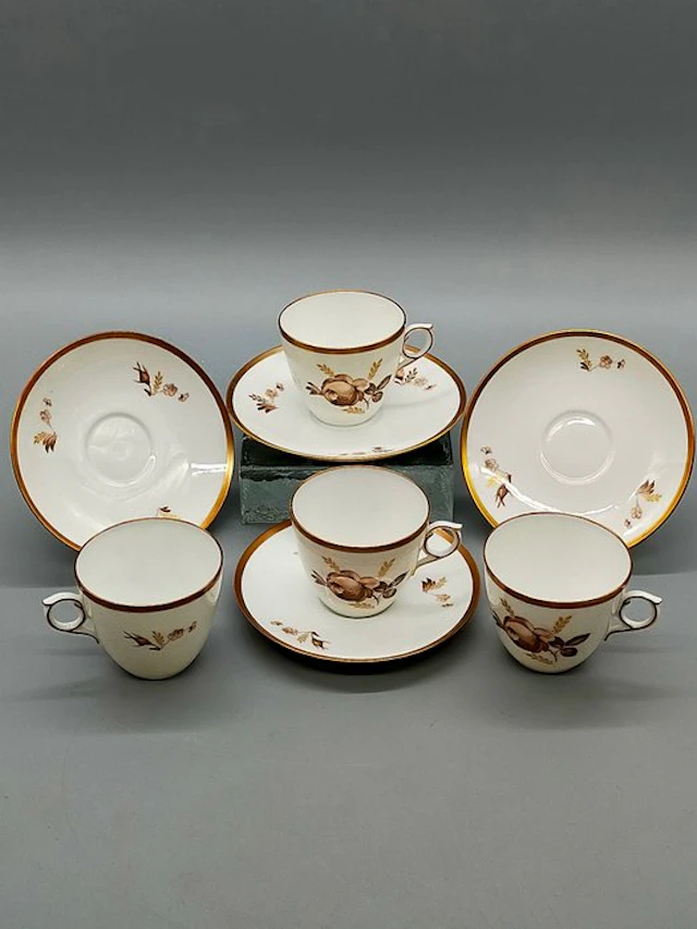 Royal Copenhagen - Coffee set - Braunrose Kaffeeservice Porzellan - Porcelain