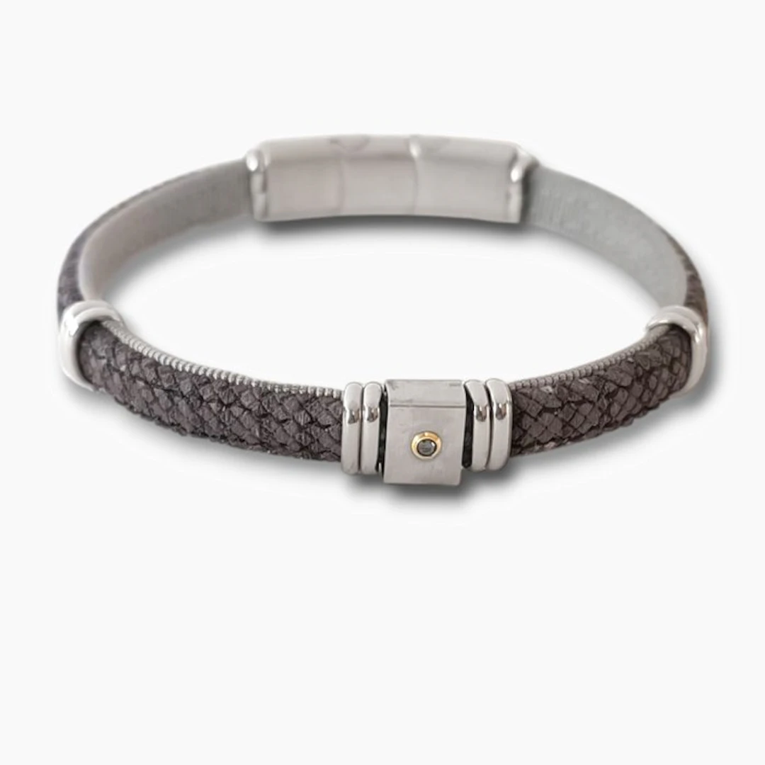 Other brand - Diamond - 18 kt. - Steel, Yellow gold - Bracelet - Artisanal