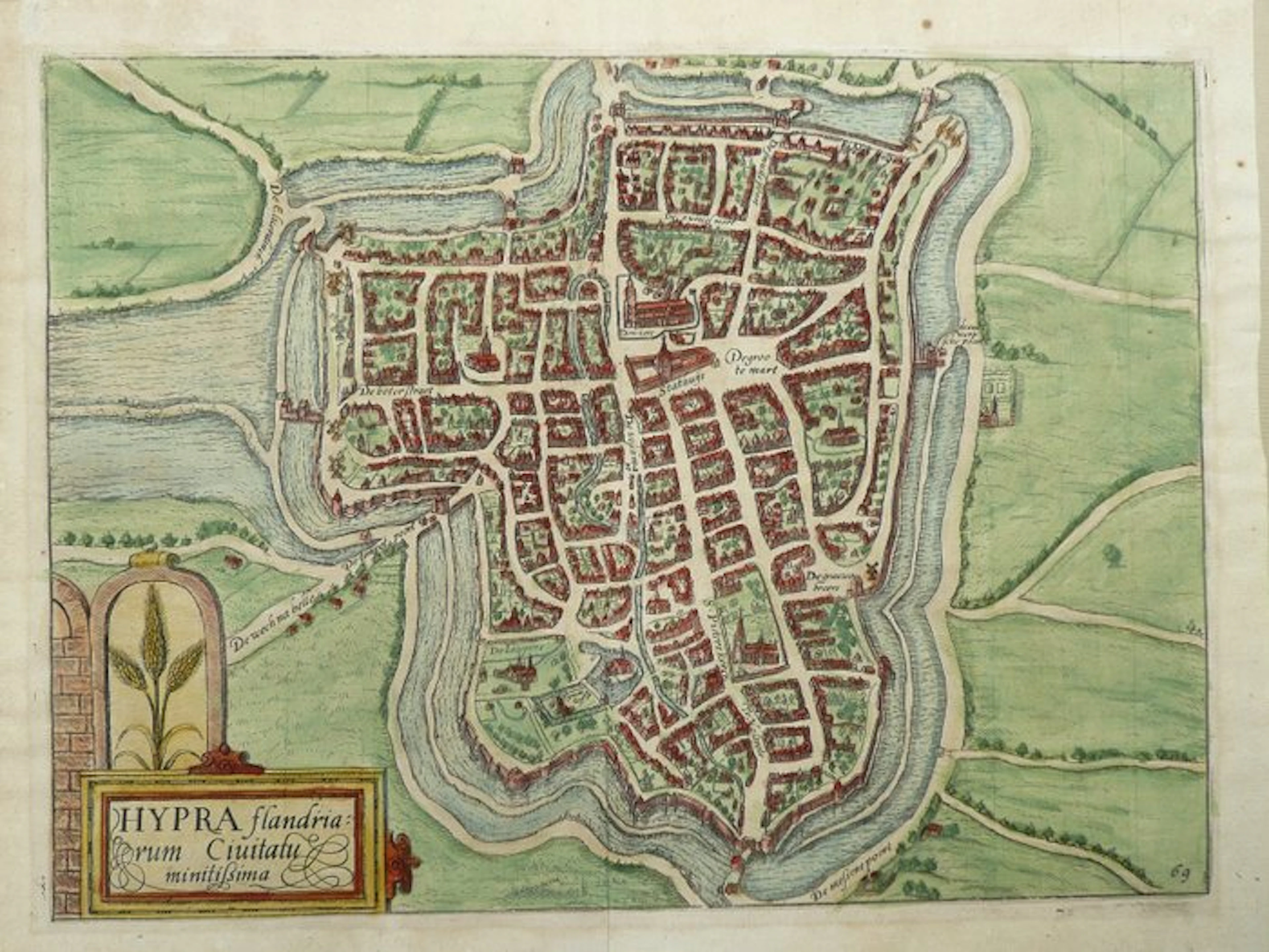 Europe - Belgium, Ieper; Lodovico Guicciardini / W. Blaeu - Hypra - 1601-1620