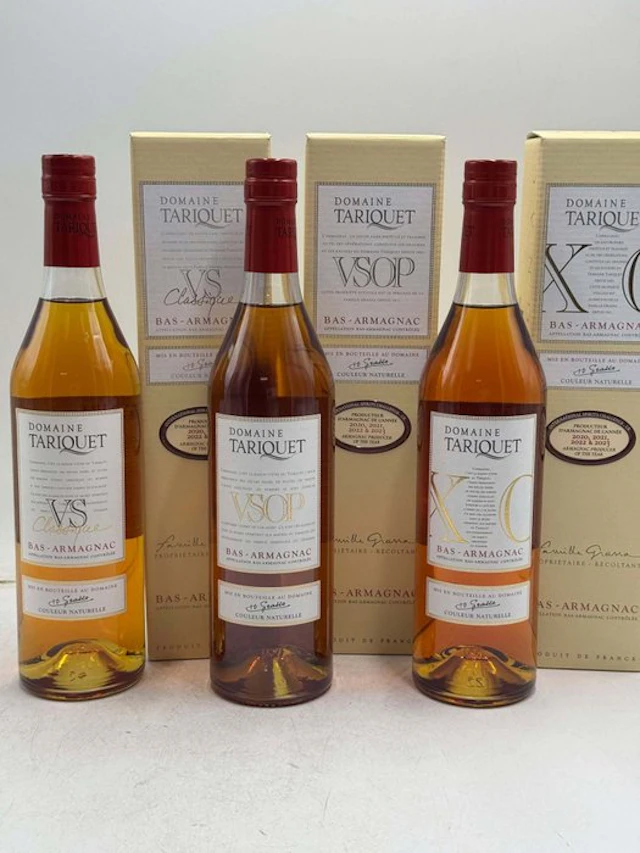 Tariquet - XO, VSOP + VS Bas-Armagnac - 70cl - 3 bottles