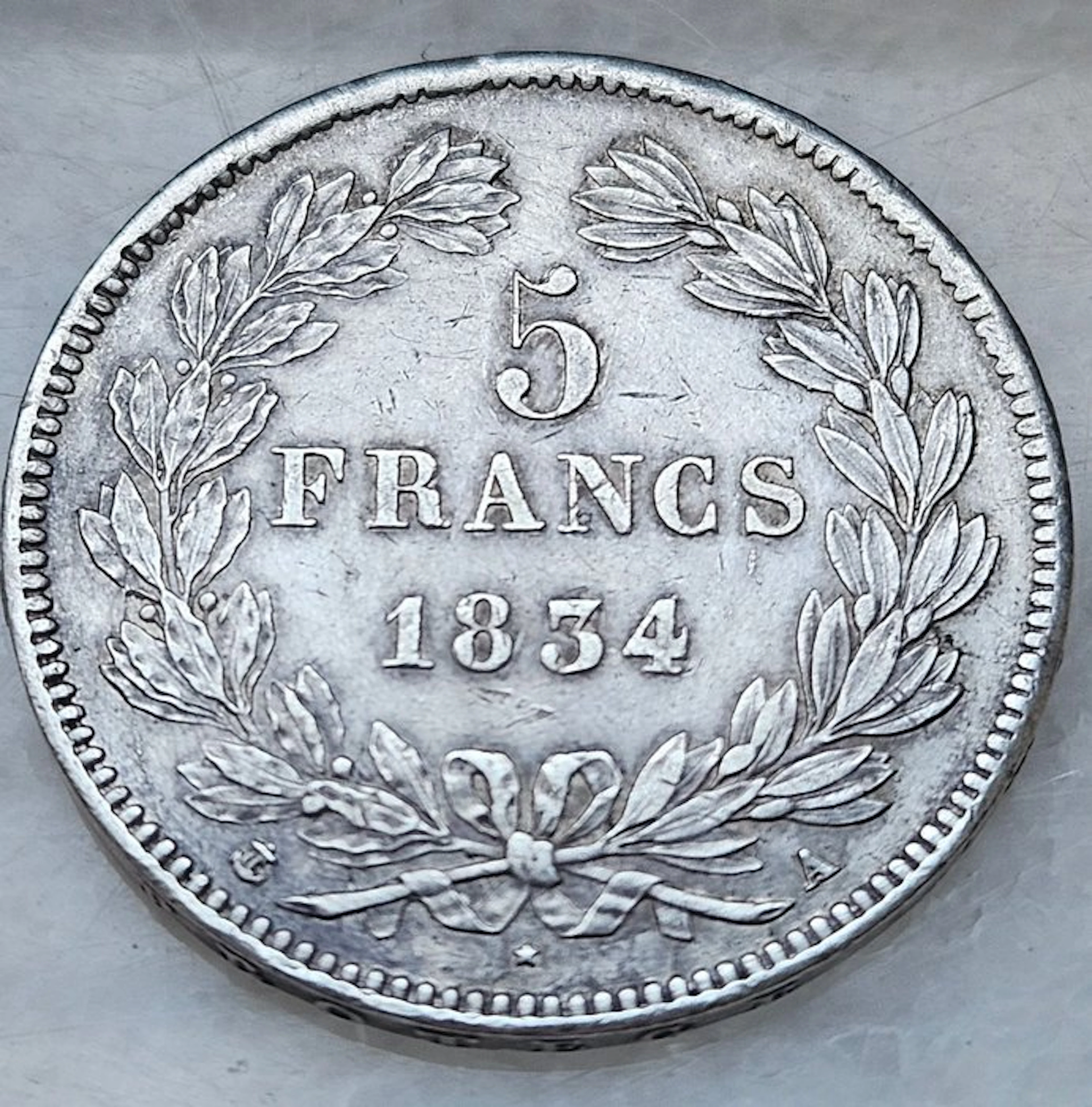 France. Louis Philippe I. 5 Francs 1834-A, Paris (No reserve price)