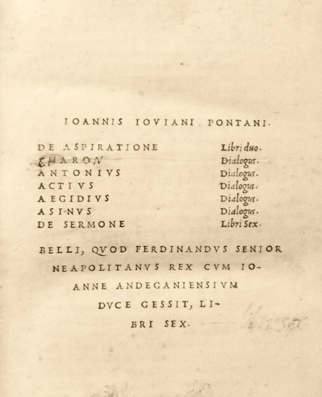 Pontano Giovanni. - Dialogi diversorum argumentorum. Aldo Manuzio. - 1519