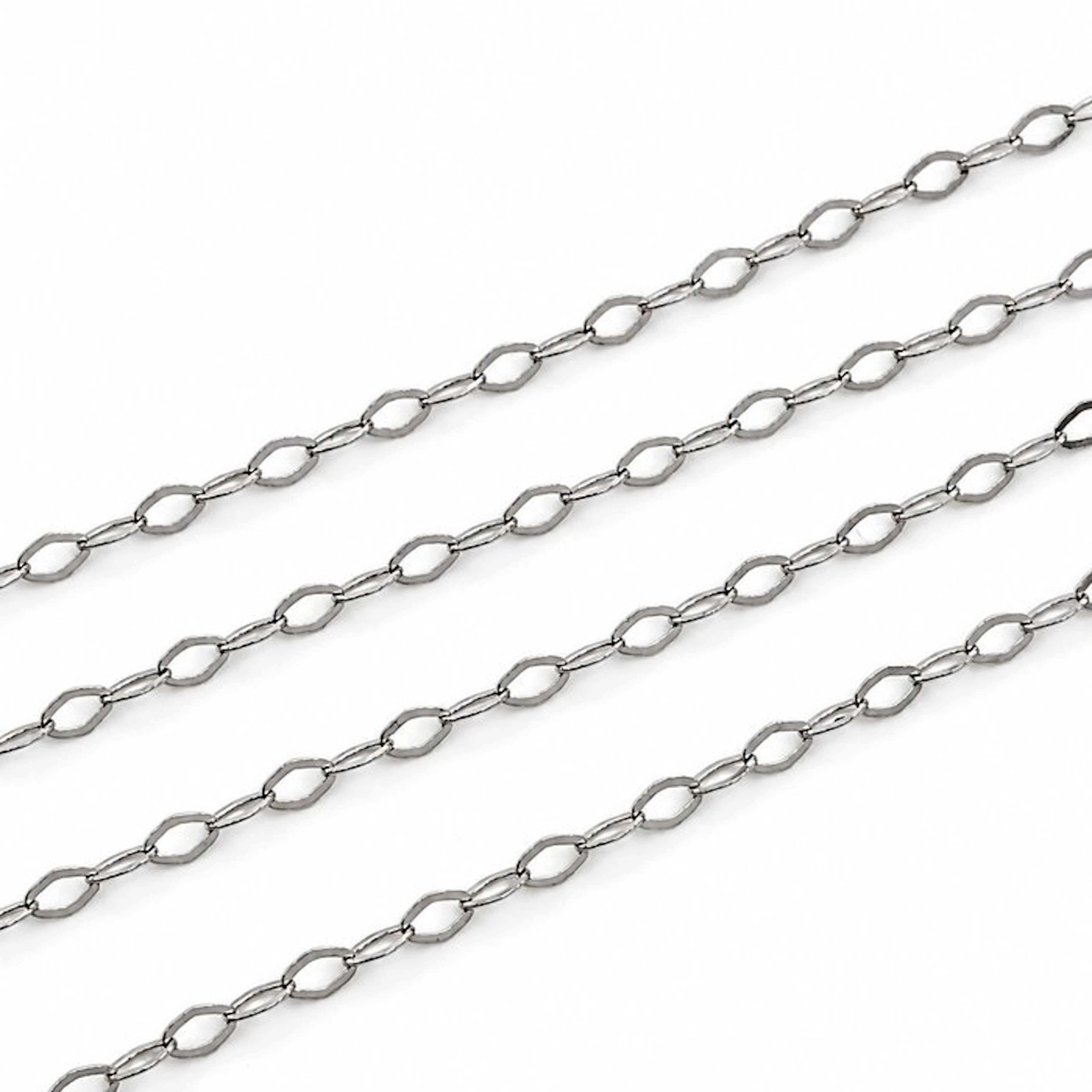 No reserve price - Necklace - 18 kt. White gold - Made in Italy - Handmade